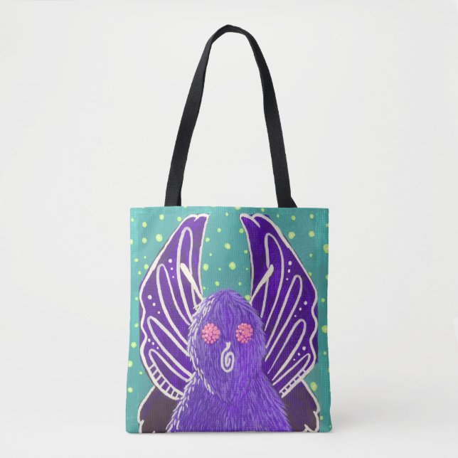 Tasche mit Purple Mothman-Motiv (Vorderseite)