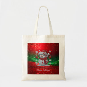 Tasche mit Rhinstones-Schneemann für die Feiertage