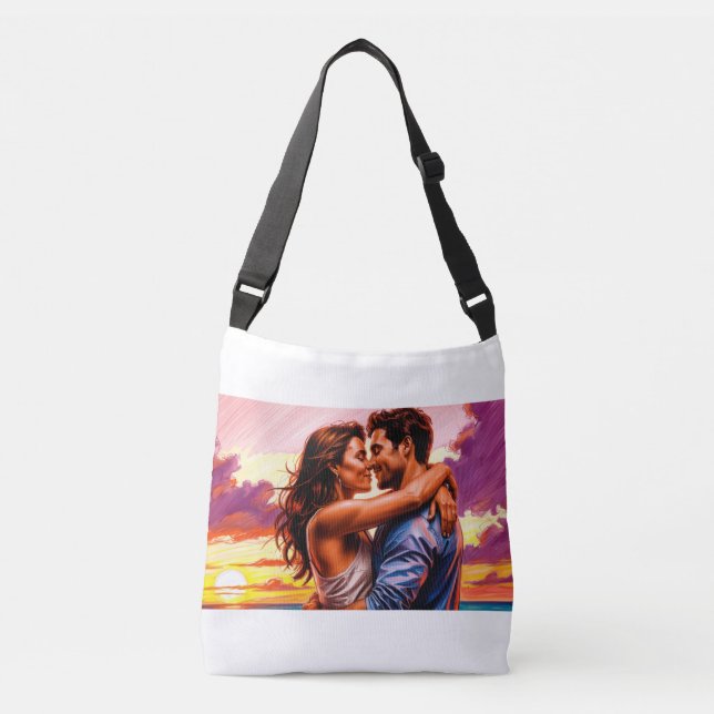 Tasche mit romantischem Druck von zwei Liebenden (Vorderseite)