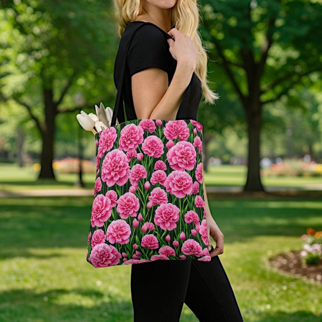 Tasche mit rosa Nelken (Von Creator hochgeladen)