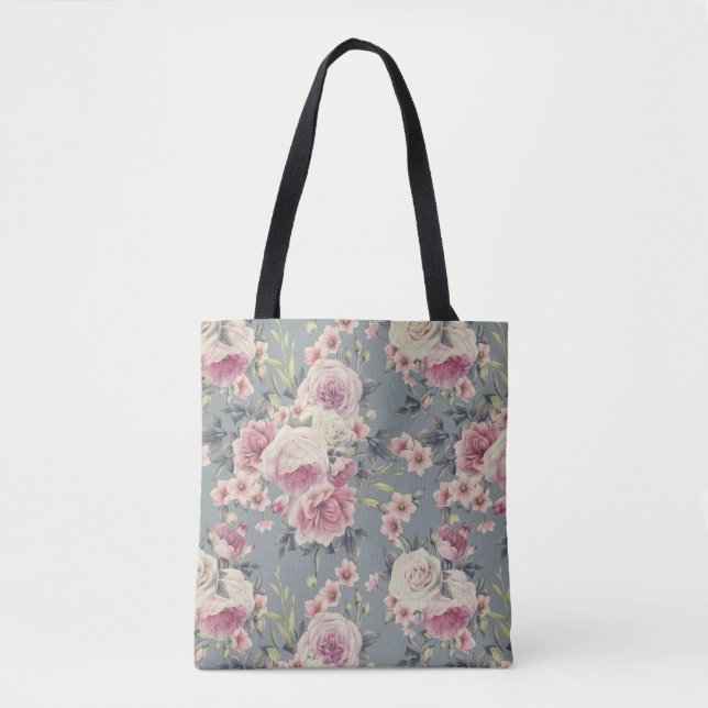 Tasche mit rosa Rosen (Vorderseite)