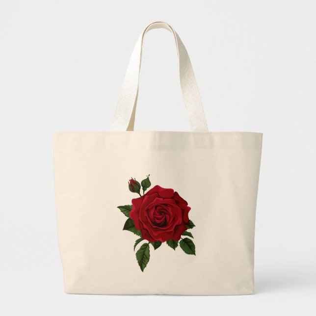Tasche mit rote Rose (Vorne)