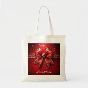 Tasche mit roter Schleife und Perlen