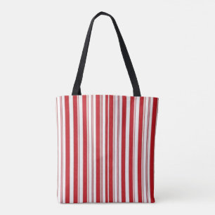 Tasche mit roter und weißer Streifenmusterung vert
