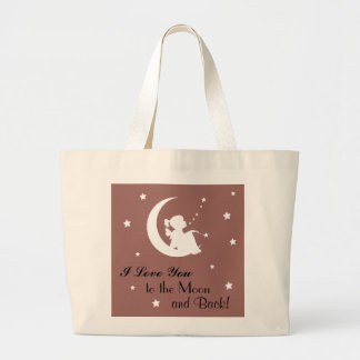 Tasche mit Sprichwort "ich Liebe Sie zum Mond und