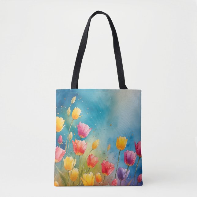 Tasche mit Tulpen (Vorderseite)