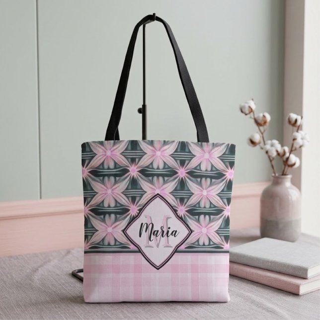 Tasche mit verbundenen rosa Blumen (Von Creator hochgeladen)