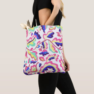 Tasche mit Vintage-Tulpenkunst-Muster
