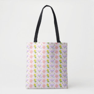 Tasche mit weichem Pastell-Wildblumenmuster