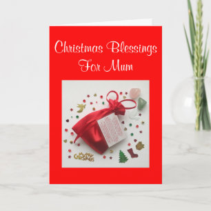 Tasche mit Weihnachts-Segnungen für Mama Card mit  Feiertagskarte