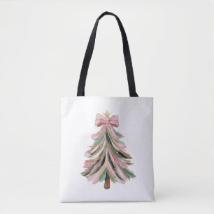 Tasche mit Weihnachtsbaum in Einzelpinselstrich