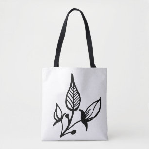 Tasche mit weißer Blütenschuh