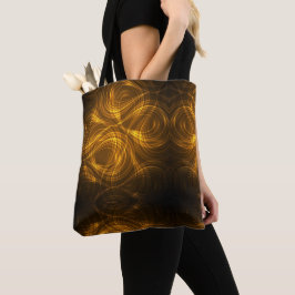 Tasche mit wirbelnden goldenen Lichtmustern