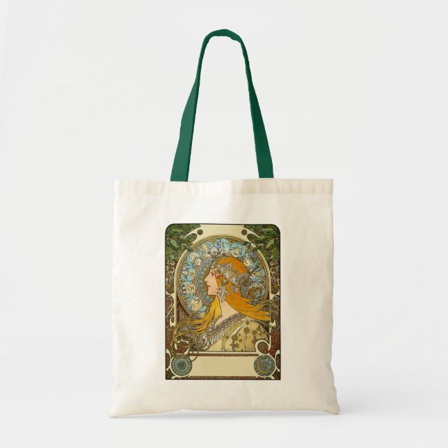 Tasche: Mucha Art Nouveau - Zodiac - La Plume Tragetasche (Vorne)
