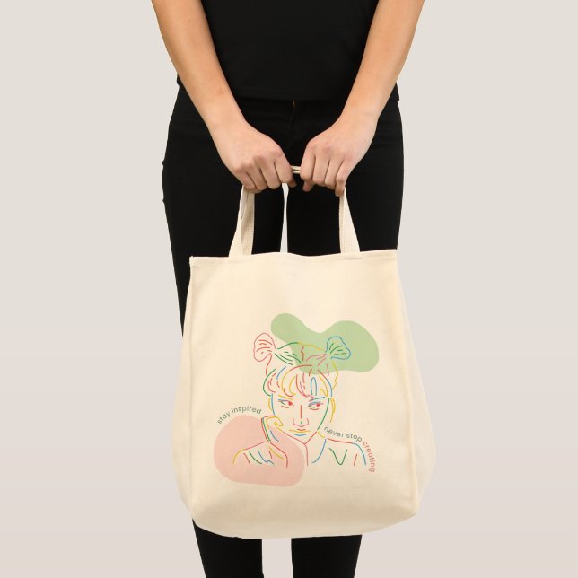 Tasche 'Nur gute Vibes' | Positive Botschaft für j (Vorderseite (Produkt))