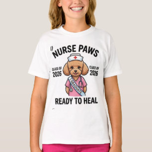 Tasche 'Nurse Paws Poodle Dog Graduate 2026' T-Shirt