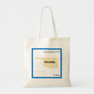 Tasche - Oklahoma-Staatenkarte mit Stadt
