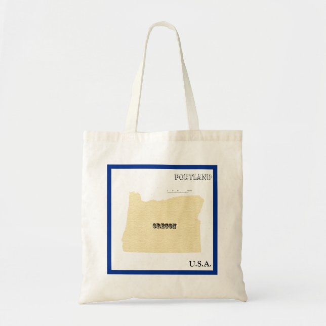 Tasche - Oregon Karte mit Stadt (Vorne)