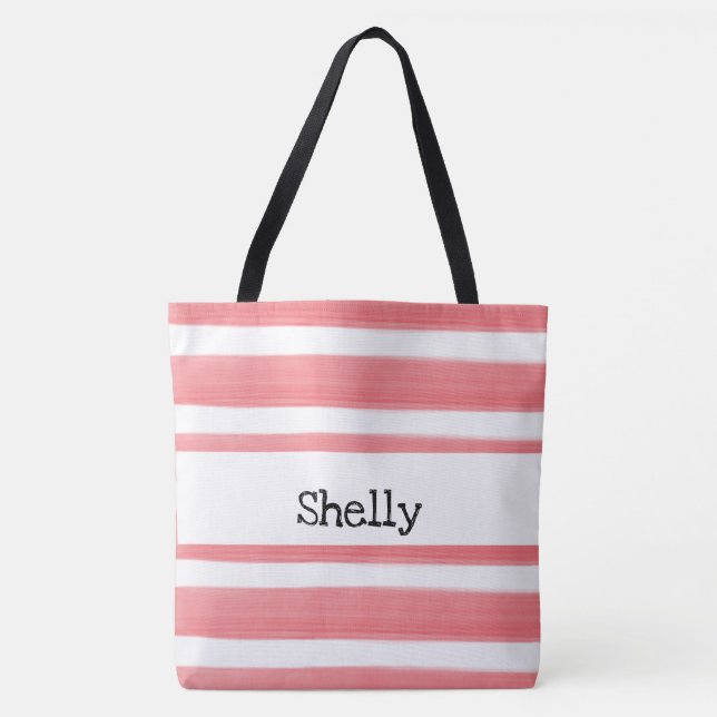 TASCHE personalisierter WASSERFARBSTRIPEN (Vorderseite)