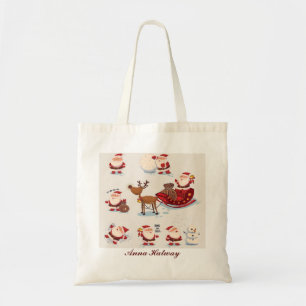 Tasche Personalisierter Weihnachtsmann & Freunde