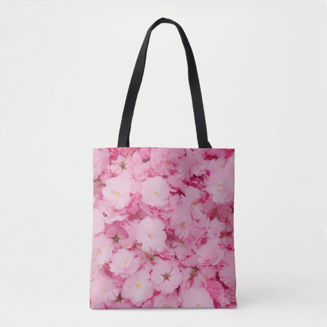 Tasche Pink Kirschblüten Floral Botanisch (Vorderseite)
