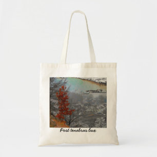 Tasche "Post tenebras lux" mit Herbstlandschaft