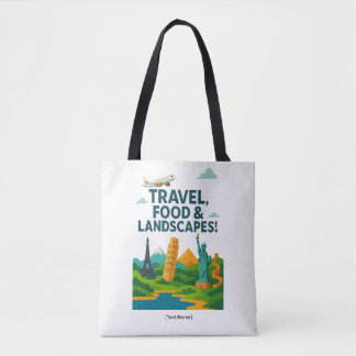 Tasche 'Reise, Essen & Landschaften' | Text/Name h