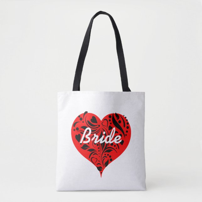 Tasche Rot und Schwarz Herz (Vorderseite)