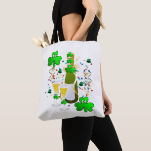 Tasche Saint Patrick's Day Kleeblatt Wein