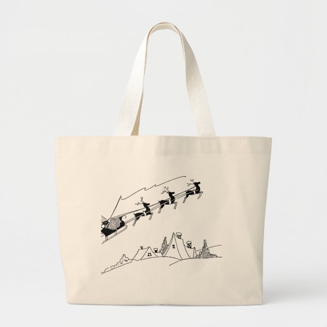 Tasche Santa Claus, Sleigh und Rentier (Vorne)