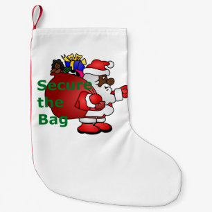 Tasche schwarzen Santa Strumpf sichern Kleiner Weihnachtsstrumpf