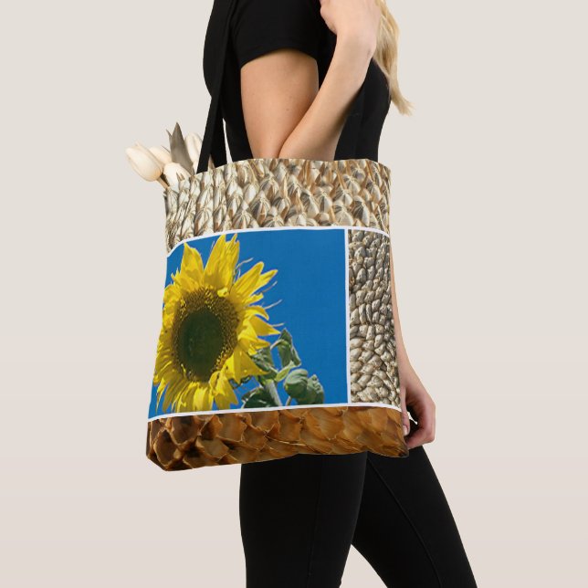 Tasche - Sonnenblumen-Collage (Von Nahem)