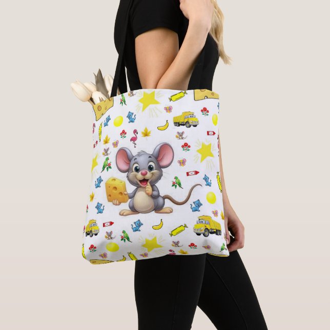 Tasche, Süße Maus Käse LKWs Sterne (Von Nahem)