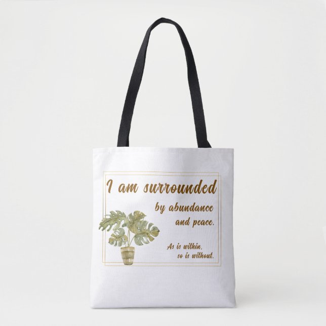 Tasche 'Umgeben von Fülle und Frieden' (Vorderseite)