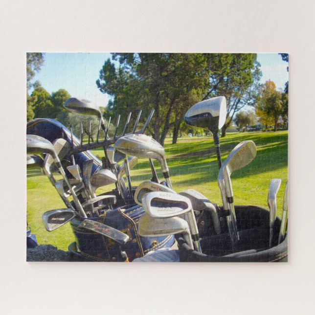 Tasche voll mit Golf Clubs, Puzzle Jigsaw (Horizontal)