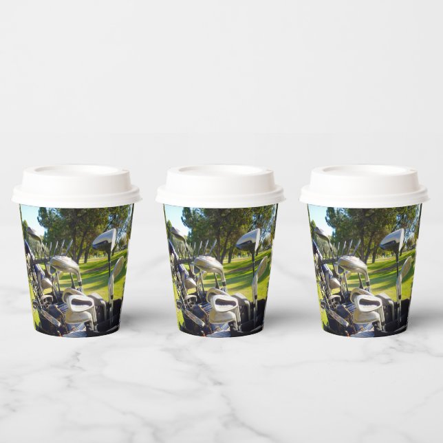 Tasche voll mit Golfklubs, Papier-Party-Cups Pappbecher (Multi)