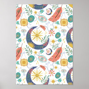 Tasche voller Glimmer - Himmelsboho-Kunstprint Poster