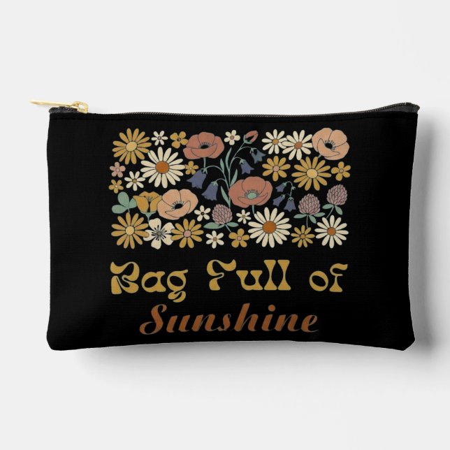 Tasche voller Sonnenschein – Retro Boho Blumenblüt (Vorderseite)