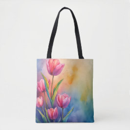Tasche Wasserfarbe Tulips