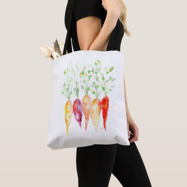 Tasche - Wasserfarbenfrohe Karotten (Von Nahem)