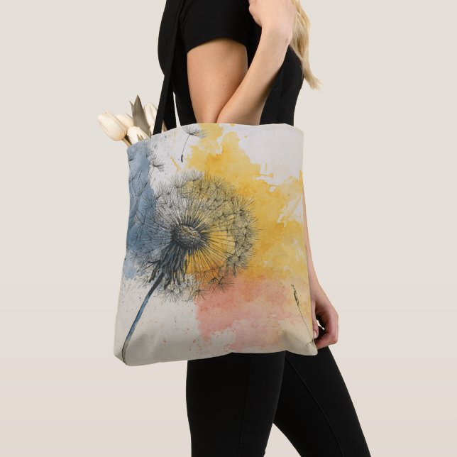Tasche Watercolor Dandelion (Von Nahem)