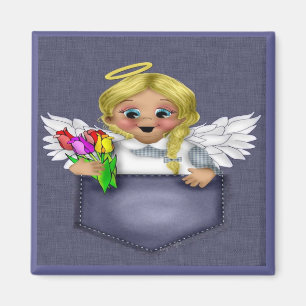Taschen-Engels-Blondine Magnet