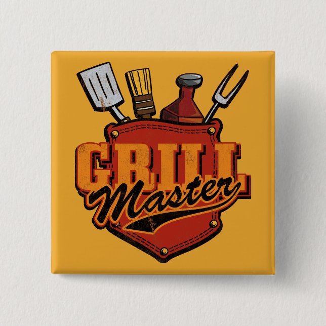 Taschen-Grill-Meister Button (Vorderseite)