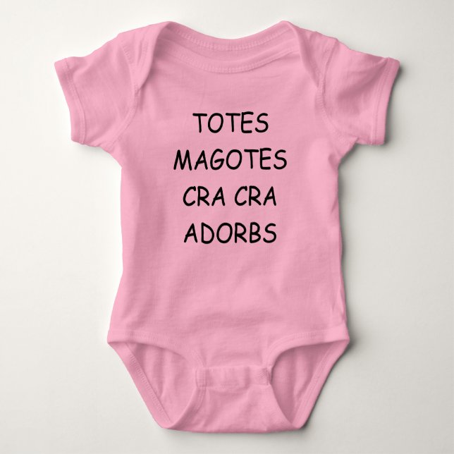 TASCHEN MAGOTES CRA CRA ADORBS BABY STRAMPLER (Vorderseite)