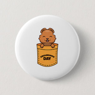Taschen-Meme Groundhog Day 2023 Lustiger Groundhog Button