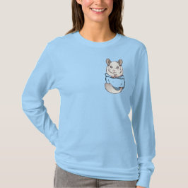 Taschen-niedliche weiße Pelz-Chinchilla T-Shirt