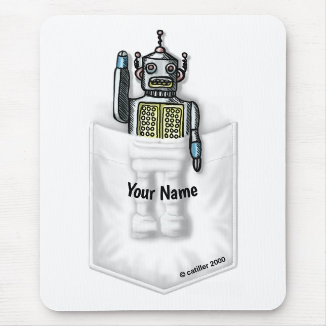 Taschen-Roboter-Mauspad Mousepad (Vorne)