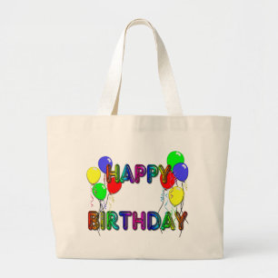 Taschen-Tasche alles Gute zum Geburtstagballons-D1 Jumbo Stoffbeutel