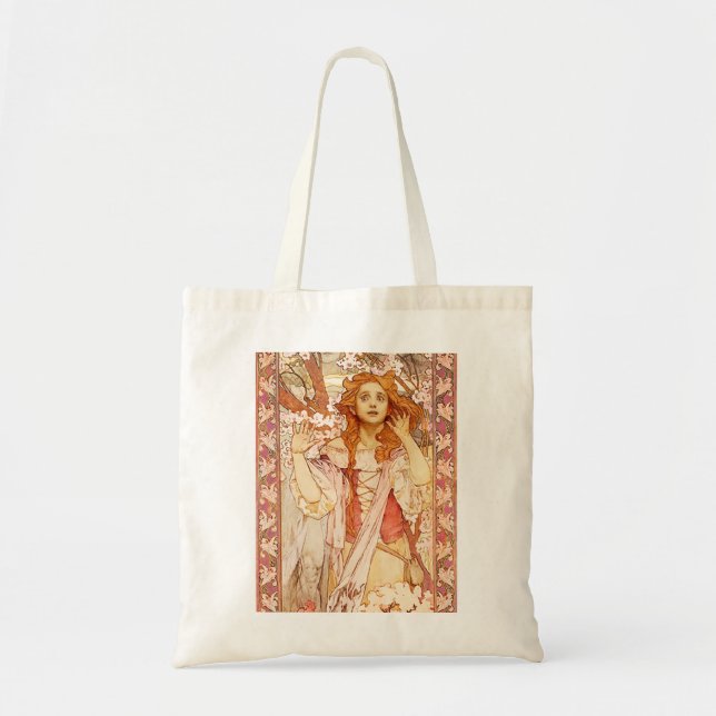 Taschen-Tasche Alphonse Mucha Jeanne d'Arc Tragetasche (Vorne)