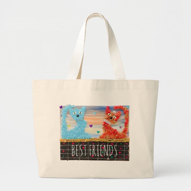 Taschen-Tasche - beste Freunde Jumbo Stoffbeutel (Vorne)